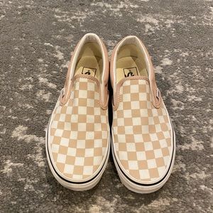 Like New Light pink Vans slip-on canvas shoes. Women’s size 7.5